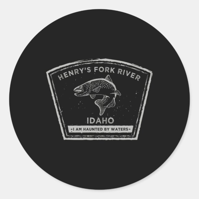 Henry's Fork River Idaho Fly Fishing  Classic Round Sticker (Front)