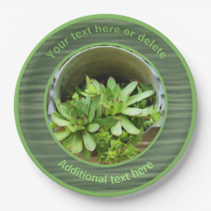 Hens And Chicks Nature Art Personalized Party   Paper Plate