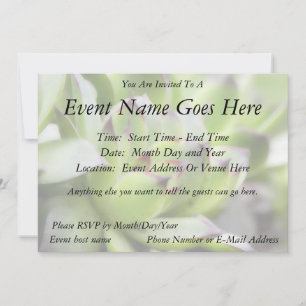 Hens And Chicks - Sempervivum Invitation