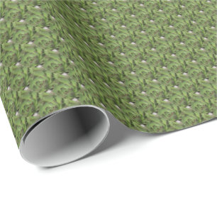 Hens And Chicks Succulents Nature Pattern   Wrapping Paper