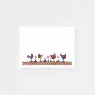 Hens in a Row Post-it Notes