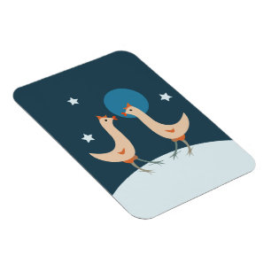 Hens Night Party Funny Chicken Moon Magnet