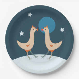 Hens Night Party Funny Chicken Moon Paper Plate