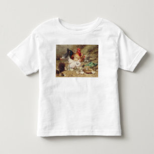 Hens roosting with their chickens toddler t-shirt