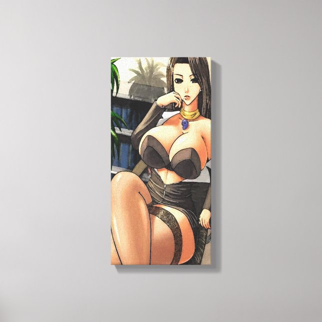 Hentai Office Lady Canvas Print (Front)