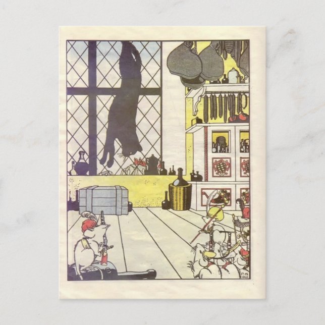 Heorhiy Narbut-How mice buried the cat Postcard (Front)