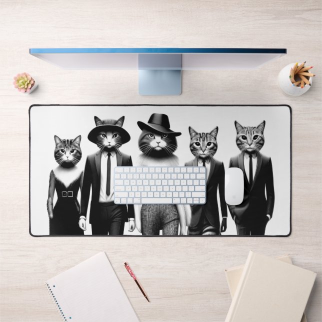 Hep Cat Runway Models Walking the Catwalk Desk Mat (Office 1)