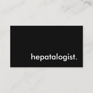 hepatalogist. business card