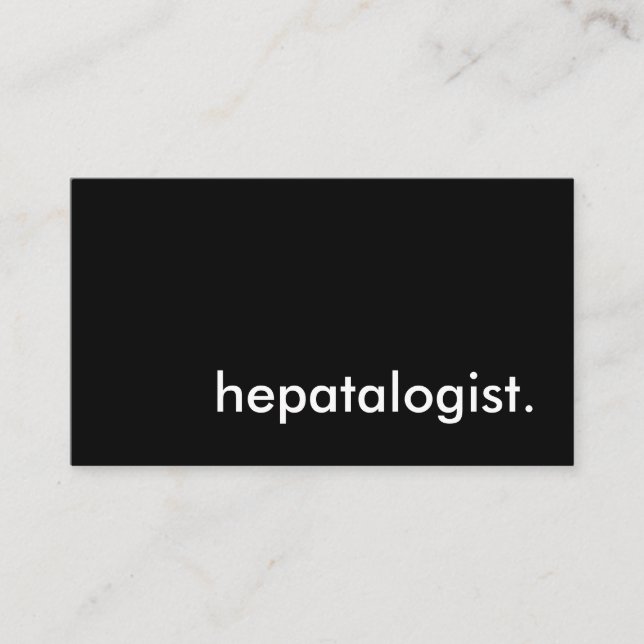 hepatalogist. business card (Front)