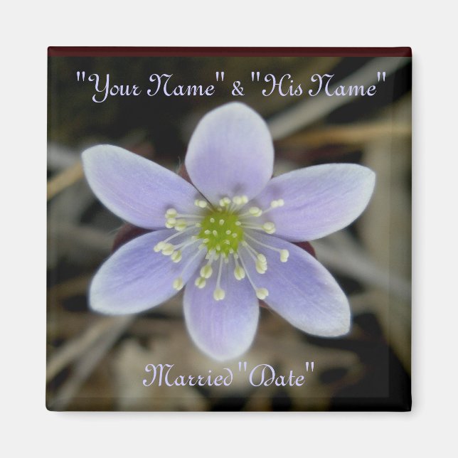 Hepatica Wedding Rememberance Magnet (Front)