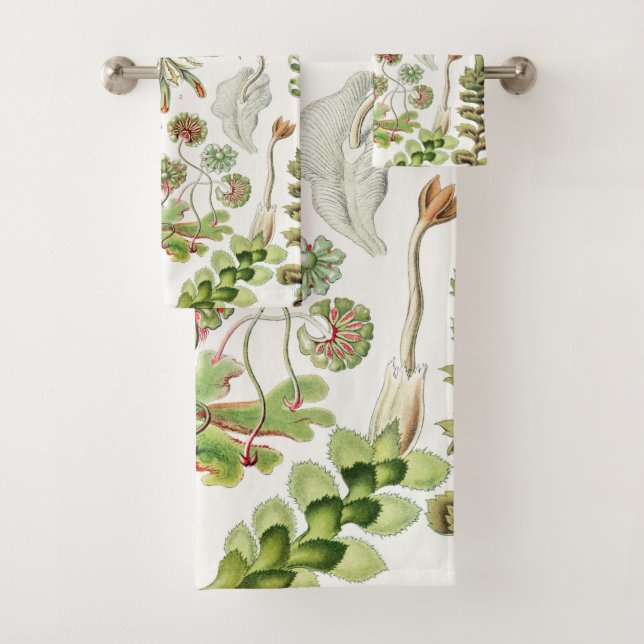 Hepaticae Lebermoose by Ernst Haeckel Bath Towel Set (Insitu)