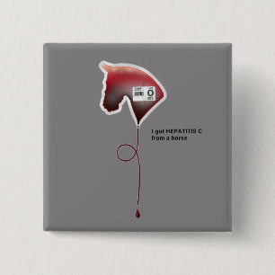 Hepatitis C 2 Inch Square Button