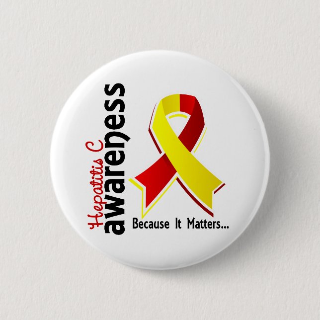 Hepatitis C Awareness 5 2 Inch Round Button (Front)