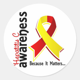Hepatitis C Awareness 5 Classic Round Sticker