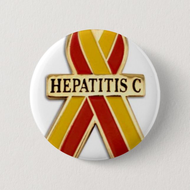 Hepatitis C Ribbon Products 2 Inch Round Button (Front)