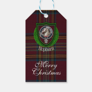 Hepburn Scottish Clan Tartan & Crest Gift Tags