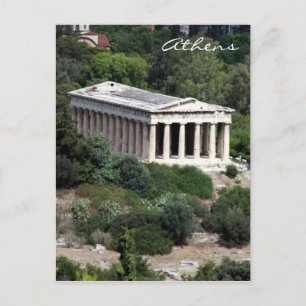 hephaestus view athens postcard