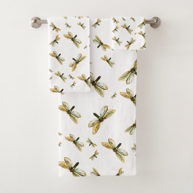 Hepialus humuli female - Ghost Moth or Ghost Swift Bath Towel Set (Insitu)