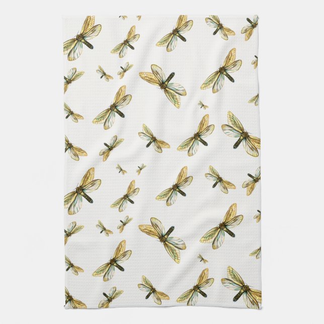 Hepialus humuli female - Ghost Moth or Ghost Swift Kitchen Towel (Vertical)