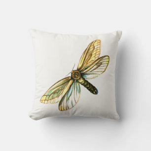 Hepialus humuli female - Ghost Moth or Ghost Swift Throw Pillow