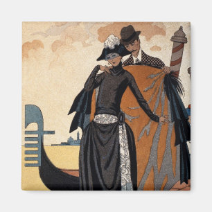 Her and Him, Fashion Illustration, 1921 (pochoir p Magnet