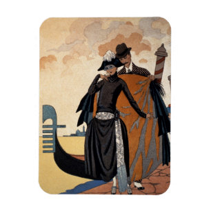 Her and Him, Fashion Illustration, 1921 (pochoir p Magnet