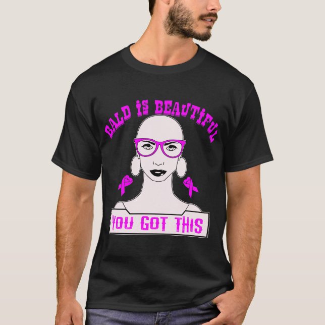 Her Bald Is Beautiful  #USAPatriotGraphics  © T-Shirt (Front)