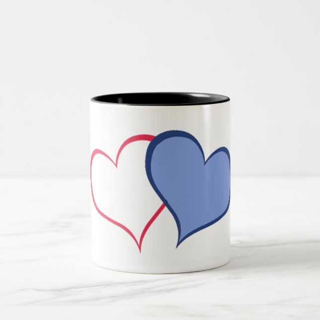 Her BETTER HALF she+HE (1 of 2) Two-Tone Coffee Mug (Center)