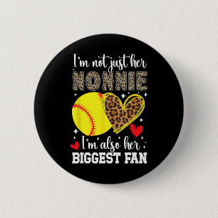 Her Biggest Fan Softll Nonnie Of A Softll Player N 2 Inch Round Button