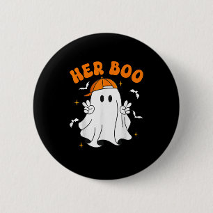 Her Boo &amp; His Boo Funny Matching Halloween Cou 2 Inch Round Button