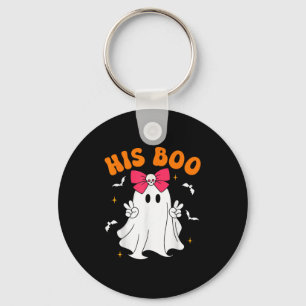 Her Boo &amp; His Boo Funny Matching Halloween Cou Keychain