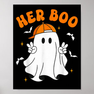 Her Boo &amp; His Boo Funny Matching Halloween Cou Poster