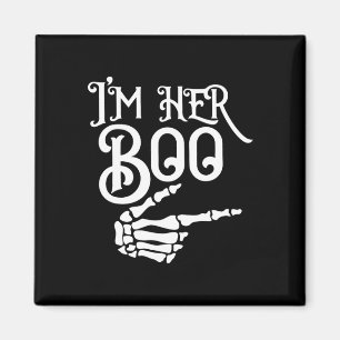 Her Boo Im His Ghoul Spooky Ghost Halloween Couple Magnet