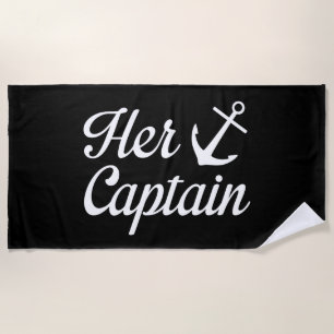 Her Captain Beach Towel