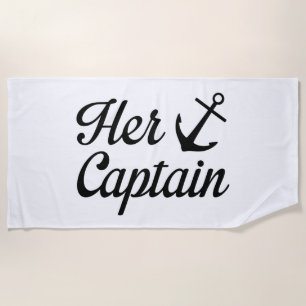Her Captain Beach Towel