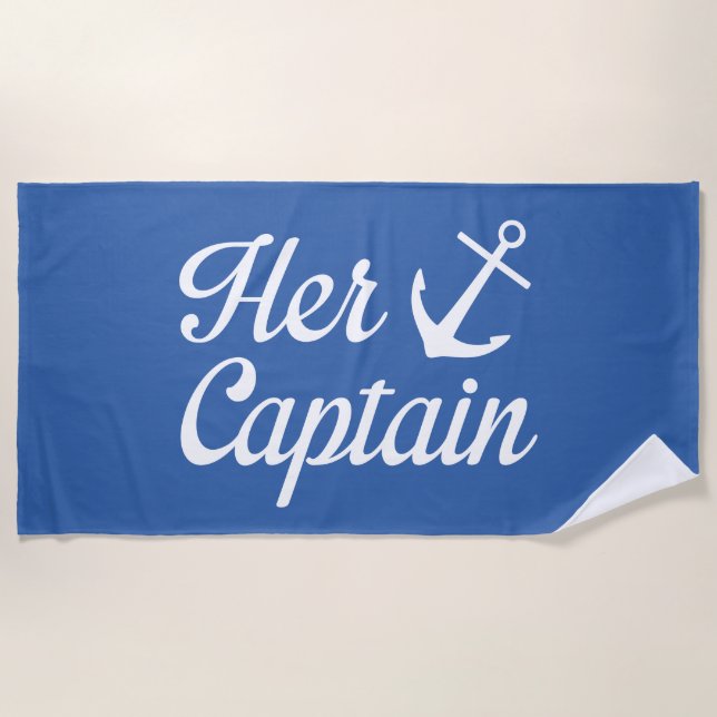 Her Captain Beach Towel (Front)