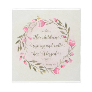 Her Children Rise Up & Call Her Blessed Notepad
