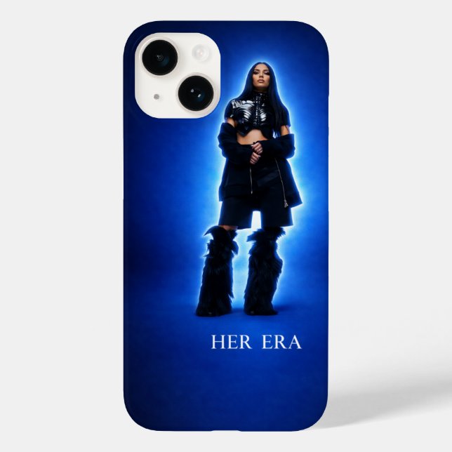 Her Era Blue Glow Aesthetic Phone Case (Back)