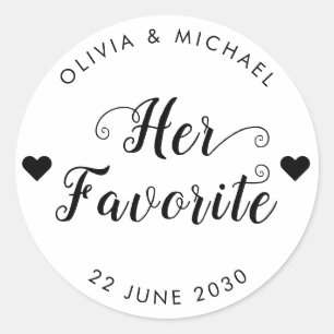 Her Favourite Bride Label Wedding Party Favour Bag