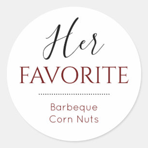 Her Favourite Brides Choice Burgundy Wedding Favou Classic Round Sticker