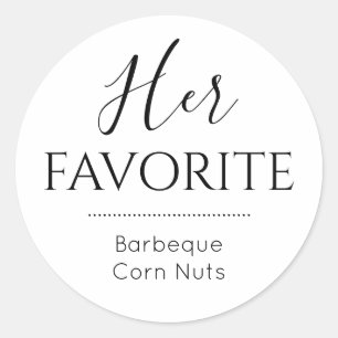 Her Favourite Brides Choice Wedding Favour Classic Round Sticker