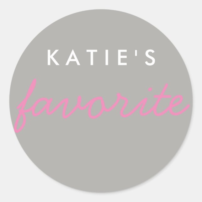 "Her" Favourite Snack Classic Round Sticker (Front)