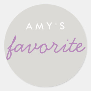 "Her" Favourite Snack Classic Round Sticker