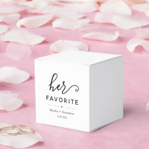 "Her Favourite" Wedding Bridal Shower Engagement Favor Box