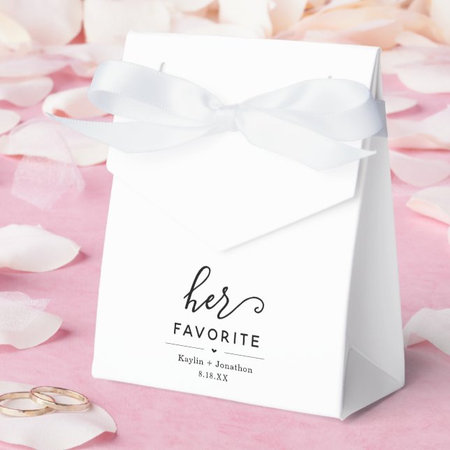 "Her Favourite" Wedding Bridal Shower Engagement Favor Box (Wedding)