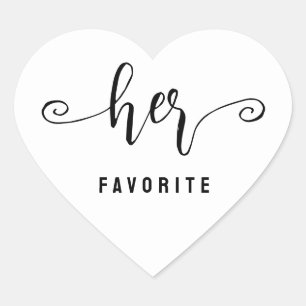 Her favourite Wedding Heart Sticker