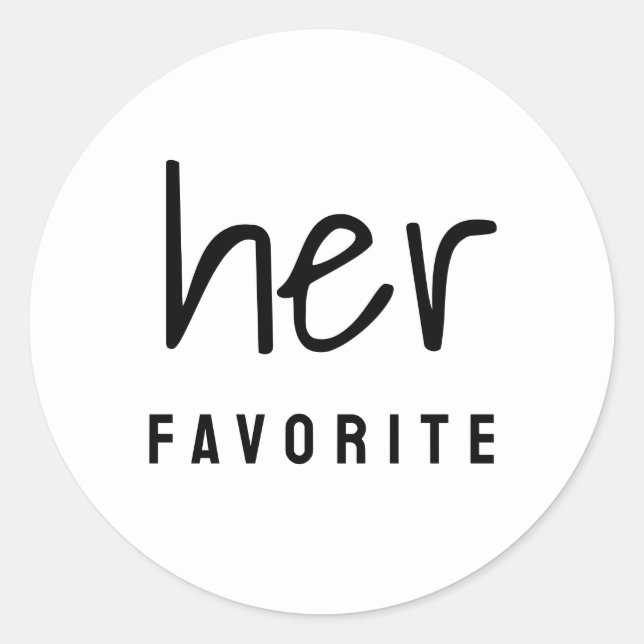 Her favourite Wedding  Heart Sticker (Front)