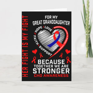 Her Fight Great Granddaughter Chd Awareness Heart Card