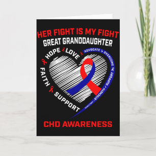 Her Fight Great Granddaughter Chd Awareness Heart Card