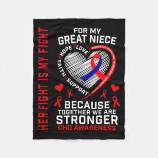 Her Fight Great Niece Chd Awareness Heart Disease  Fleece Blanket